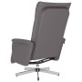 Sillón reclinable de masaje con reposapiés cuero sintético gris en Sillones | Comprar online en Foru.es