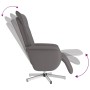 Sillón reclinable de masaje con reposapiés cuero sintético gris en Sillones | Comprar online en Foru.es