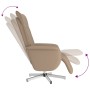 Sillón reclinable masaje reposapiés cuero sintético capuchino en Sillones | Comprar online en Foru.es