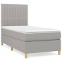 Cama box spring con colchón tela gris claro 90x200 cm de vidaXL, Camas y somieres - Ref: Foro24-3142465, Precio: 335,92 €, De...
