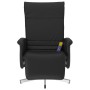 Sillón reclinable masaje con reposapiés cuero sintético negro en Sillones | Comprar online en Foru.es