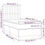 Box spring bed with light gray fabric mattress 90x200 cm by vidaXL, Beds and slatted bases - Ref: Foro24-3142465, Price: 317,...