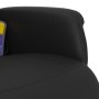 Sillón reclinable masaje con reposapiés cuero sintético negro en Sillones | Comprar online en Foru.es