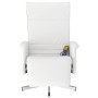 Sillón reclinable masaje con reposapiés cuero sintético blanco en Sillones | Comprar online en Foru.es