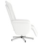 Sillón reclinable masaje con reposapiés cuero sintético blanco en Sillones | Comprar online en Foru.es