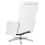 Sillón reclinable masaje con reposapiés cuero sintético blanco en Sillones | Comprar online en Foru.es