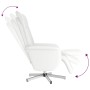 Sillón reclinable masaje con reposapiés cuero sintético blanco en Sillones | Comprar online en Foru.es