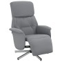 Sillón reclinable con reposapiés tela gris claro en Sillones | Comprar online en Foru.es