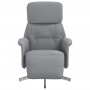 Sillón reclinable con reposapiés tela gris claro en Sillones | Comprar online en Foru.es