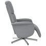 Sillón reclinable con reposapiés tela gris claro en Sillones | Comprar online en Foru.es
