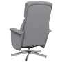 Sillón reclinable con reposapiés tela gris claro en Sillones | Comprar online en Foru.es
