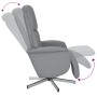 Sillón reclinable con reposapiés tela gris claro en Sillones | Comprar online en Foru.es
