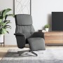Sillón reclinable con reposapiés tela gris oscuro en Sillones | Comprar online en Foru.es