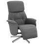 Sillón reclinable con reposapiés tela gris oscuro en Sillones | Comprar online en Foru.es