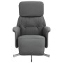 Sillón reclinable con reposapiés tela gris oscuro en Sillones | Comprar online en Foru.es