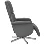 Sillón reclinable con reposapiés tela gris oscuro en Sillones | Comprar online en Foru.es