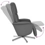 Sillón reclinable con reposapiés tela gris oscuro en Sillones | Comprar online en Foru.es