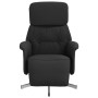 Sillón reclinable con reposapiés tela negra en Sillones | Comprar online en Foru.es