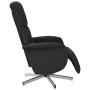 Sillón reclinable con reposapiés tela negra en Sillones | Comprar online en Foru.es