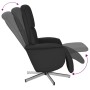 Sillón reclinable con reposapiés tela negra en Sillones | Comprar online en Foru.es