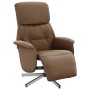 Sillón reclinable con reposapiés tela marrón en Sillones | Comprar online en Foru.es