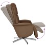Sillón reclinable con reposapiés tela marrón en Sillones | Comprar online en Foru.es