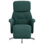 Sillón reclinable con reposapiés tela verde oscuro en Sillones | Comprar online en Foru.es