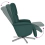 Sillón reclinable con reposapiés tela verde oscuro en Sillones | Comprar online en Foru.es