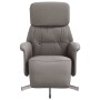 Sillón reclinable con reposapiés tela gris taupe en Sillones | Comprar online en Foru.es