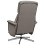 Sillón reclinable con reposapiés tela gris taupe en Sillones | Comprar online en Foru.es