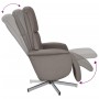 Sillón reclinable con reposapiés tela gris taupe en Sillones | Comprar online en Foru.es