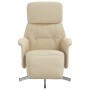Sillón reclinable con reposapiés tela color crema en Sillones | Comprar online en Foru.es