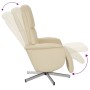 Sillón reclinable con reposapiés tela color crema en Sillones | Comprar online en Foru.es