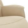 Sillón reclinable con reposapiés tela color crema en Sillones | Comprar online en Foru.es
