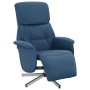 Sillón reclinable con reposapiés tela azul en Sillones | Comprar online en Foru.es