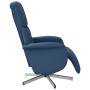 Sillón reclinable con reposapiés tela azul en Sillones | Comprar online en Foru.es