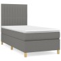Cama box spring con colchón tela gris oscuro 90x190 cm de vidaXL, Camas y somieres - Ref: Foro24-3142458, Precio: 327,74 €, D...