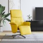 Sillón reclinable con reposapiés tela amarillo claro en Sillones | Comprar online en Foru.es