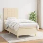 Boxspringbett mit cremefarbener Stoffmatratze 100x200 cm von vidaXL, Betten und Lattenroste - Ref: Foro24-3142318, Preis: 329...