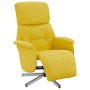 Sillón reclinable con reposapiés tela amarillo claro en Sillones | Comprar online en Foru.es