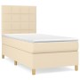 Cama box spring con colchón tela color crema 100x200 cm de vidaXL, Camas y somieres - Ref: Foro24-3142318, Precio: 343,53 €, ...