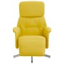 Sillón reclinable con reposapiés tela amarillo claro en Sillones | Comprar online en Foru.es