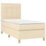 Boxspringbett mit cremefarbener Stoffmatratze 100x200 cm von vidaXL, Betten und Lattenroste - Ref: Foro24-3142318, Preis: 329...