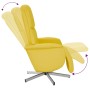 Sillón reclinable con reposapiés tela amarillo claro en Sillones | Comprar online en Foru.es