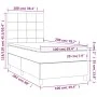 Boxspringbett mit cremefarbener Stoffmatratze 100x200 cm von vidaXL, Betten und Lattenroste - Ref: Foro24-3142318, Preis: 329...