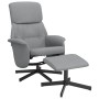 Sillón reclinable con reposapiés tela gris claro en Sillones | Comprar online en Foru.es