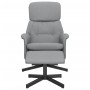 Sillón reclinable con reposapiés tela gris claro en Sillones | Comprar online en Foru.es