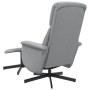 Sillón reclinable con reposapiés tela gris claro en Sillones | Comprar online en Foru.es