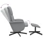Sillón reclinable con reposapiés tela gris claro en Sillones | Comprar online en Foru.es