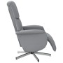 Sillón reclinable de masaje con reposapiés tela gris claro en Sillones | Comprar online en Foru.es